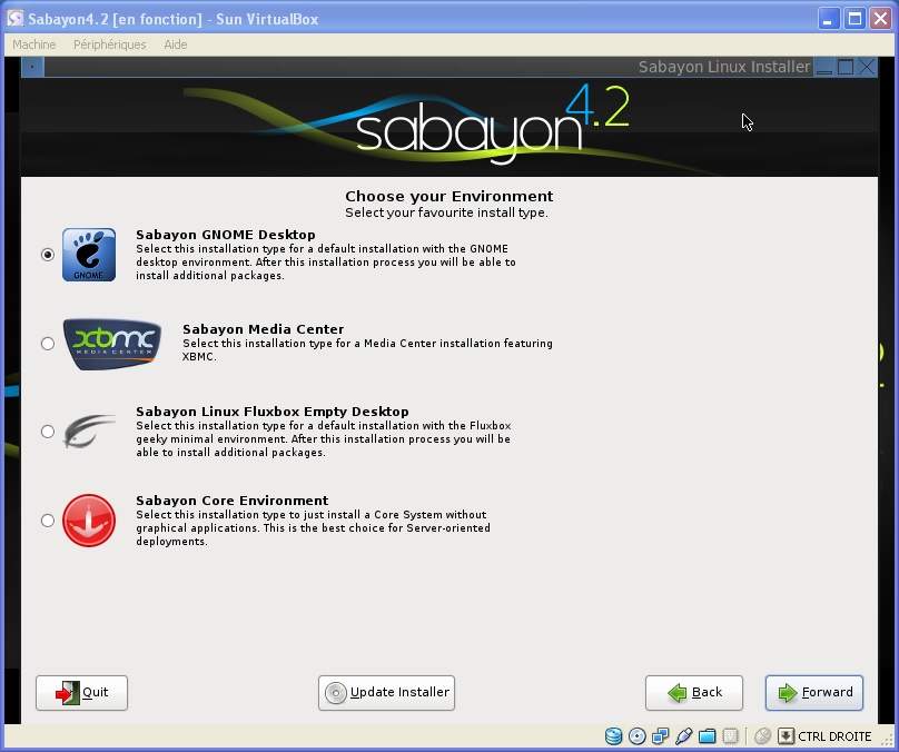 Installation Sabayon 4.2 (image non visible !)