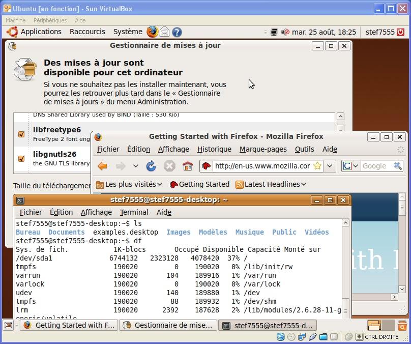 Bureau Ubuntu 9.0 (image non visible !)